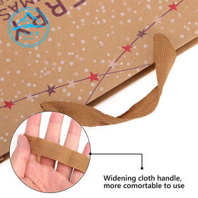 Bolsas Biodegradables con Base Plana, Acabado Mate, Personalizadas OEM, Impresión en Papel, Sello y Asa Opcional - Ideal para Regalos de Navidad