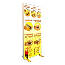 Caja de luz portátil plegable de tela a medida para exposiciones / ferias comerciales con retroiluminación LED fácil de transportar