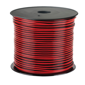 Fil de cuivre 16AWG, calibre 16/2, câble électrique rouge et noir à 2 conducteurs parallèles, cordons d'extension flexibles 12V/24V DC pour audio et haut-parleurs