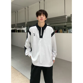 Pull à la mode en gros pour hommes, pull de couleur unie de haute qualité, sweat à capuche avec col zippé