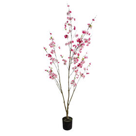 Bestseller 2025: Günstiger künstlicher grüner Chahua-Baum, 160 cm, mit grünen Blättern und schwarzem Plastiktopf