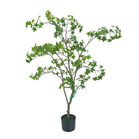 Árbol de manzanas verdes artificiales barato de 160 cm con hojas verdes y maceta de plástico negro, superventas 2025
