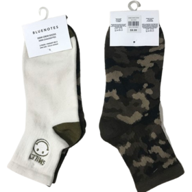 Fabrikverkauf Hochwertige Damen Socken 79% Baumwolle 19% Polyester 2% Elasthan gestrickt 2er-Pack Demi-Crew-Socken