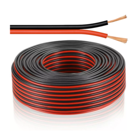 Cable de Altavoz CCA de 0.3-4mm2 con Cubierta de PVC Duradera Rojo y Negro para Cine en Casa y Audio de Coche - Cables de Audio Flexibles
