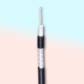 Wholesale Coaxial Cable 75ohm RG6 for CCTV Cable Black Jacket Al Braiding