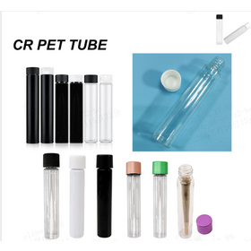 Sleek Black & White Pre-Roll Tubes Minimalist Herb Storage