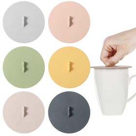 Tapas de Silicona con Logo Personalizado, 10 cm - Tapas Reutilizables para Tazas, Anti-polvo, para Bebidas, Vasos, Tazas de Té y Café