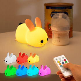 Rabbit Lamp Cartoon Children Bedroom Touch Control Small Night Lamp Christmas Gift Beside Deco Baby Birthday Gift LED Night Light