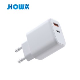 Chargeur de téléphone de voyage USB C PD 65W 2 en 1 avec prise européenne le plus populaire en 2025