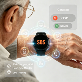 L23 Elderly 4G GPS Wifi SOS Alert Smartwatch Instant Emergency Help Senior Life Health Monitoring Device