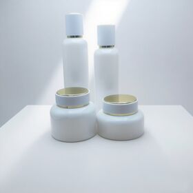 Bulk Supplier 50-120 ml Glass Lotion Pump Bottle Set &Skin Care Cream -OEM factory price