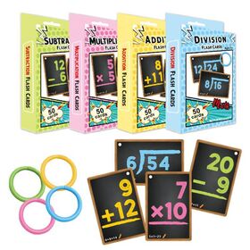 Mathe-Lernkarten für Kinder von 4-8 Jahren - Additions- und Subtraktions-, Multiplikations- und Divisionsspiele für Kinder von 5-7 Jahren - Doppelseitige Karten