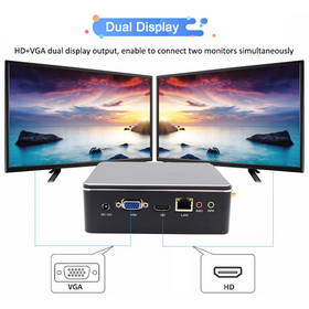 Mini PC de Alto Rendimiento In-tel Core I5-4278U con Doble Pantalla, 6USB, 1 LAN, WIN10, Silencioso, sin Ventilador, para Oficina, Portátil, NUC