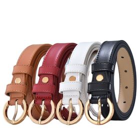 Ceinture en cuir véritable pour femmes, boucle ardillon, style mode, en cuir de vachette durable, vente directe d'usine