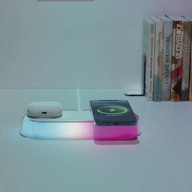 K35 Universal Wireless Charging Stand with Stepless Dimming Night Light and USB-C Fast Port