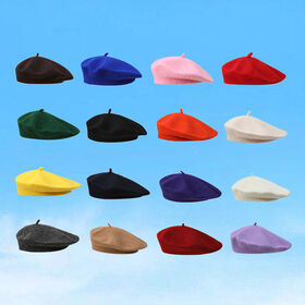 Béret Tricoté Femme Style Français - Extensible, Acrylique, 7 Couleurs (Printemps/Automne) - 9