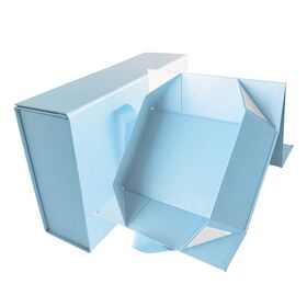 Caixa de Presente de Luxo Dobrável com Logotipo Personalizado por Atacado, Embalagem de Produto Rígido Grande com Fecho Magnético e Alça