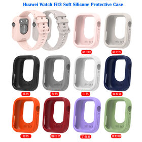 Vente en gros de coques pour HW Watch Fit 3 Smartwatch, coques de protection de remplacement en silicone souple anti-chute, accessoires pour montres intelligentes