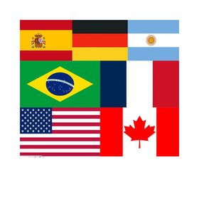 2026 Football World Cups Hand Wave Cheering Flags Support Encouragement Brazil Argentina Portugal National Flags