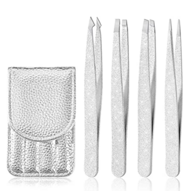 Wholesale New Design Diamond Grip Eyebrow Tweezers Personalized Cute Slanted Eyebrow Tweezers for Beauty Parlor