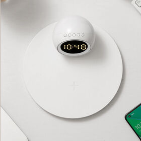 Cargador inalámbrico 3 en 1 OEM K22T con reloj creativo y luz nocturna - Carga rápida para dispositivos móviles