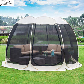 Supplier Alvantor Screen House Gazebo, Pop Up Igloo Screened Canopy Tent with Mosquito Netting Sides for 6-10-15 Person