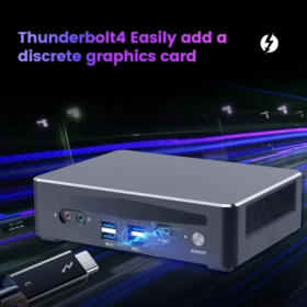 Mini PC Eglobal Harga Rendah 12 Core 6 USB, Komputer I-ntel Core I9 13900H dengan Kipas, DDR4 Hemat Energi dan Komputer Kantor Portabel