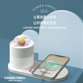 شاحن لاسلكي 3 في 1 OEM K21 مع ضوء ليلي وتصميم شخصيات كرتونية