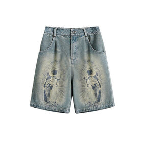 Custom Vintage Men's Jorts Summer Streetwear Carpenter Short