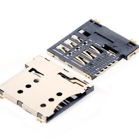 قارئ بطاقة SIM Micro SIM Push-Push أرخص، موصلات بدون مفتاح PIN 1.35 مم لنظام تحديد المواقع العالمي (GPS)، جهاز تتبع