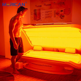 Merican Ganzkörper-Rotlichttherapie-Liege für den Innenbereich im Salon, Infrarotbehandlungen mit mehreren Wellenlängen, Rotlichttherapie-Bett