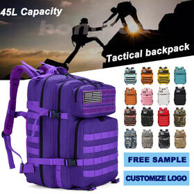 Tas Ransel Outdoor Tahan Air Multi Warna untuk Camping Hiking 45L Tas Crossfit Taktis Tas Ransel Travel untuk Pria Wanita - Grosir