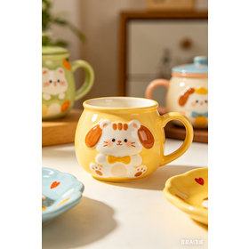 Taza de café de vidrio creativo con logo personalizado y tapa | Taza de café aislada antideslizante de silicona para el hogar y la oficina