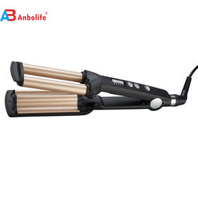 ANBOLIFE Rizador de Pelo Inteligente con Control de Temperatura, Calentamiento PTC, Placa de Teflón, Rizador Automático para Rizos Franceses - Ideal para Salones y Uso Personal