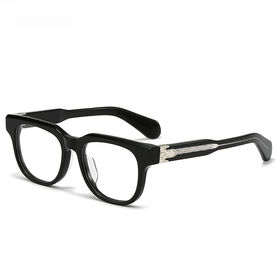 Men's Classic Style High Quality Optical Frame Eyewear Oversized Transparent Lens Designer Acetate Medicated Glasses