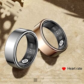 New smart ring waterproof sleep monitoring,health tracking, gesture swipe,and video call notifications,Health Ring