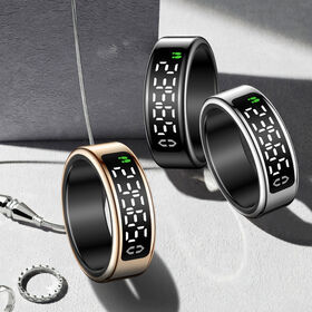 Bagues Intelligentes Bluetooth MCL-R5 2025 avec Contrôle Gestuel et Tracker Santé (Oxygène Sanguin, Geste de Balayage)