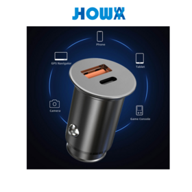 Popular Car Accessories Adapter 2-port USB car fast charger with 30W 48W 65W
