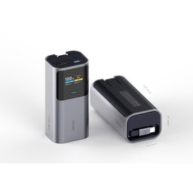 باور بانك محمول USB-C مناسب لأجهزة اللابتوب والتابلت والهواتف الذكية وسماعات الرأس والأجهزة الإلكترونية الأخرى، مع مؤشر لمستوى البطارية.