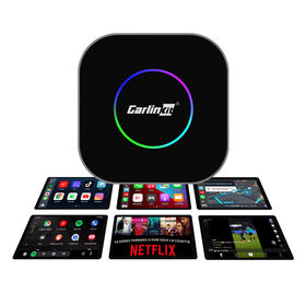 Carlinkit Ai TV Box Tbox Auto Kabellos mit Benutzerdefiniertem Logo, Youtub Carplay Adapter, 8GB 128GB 4G 64GB Wifi Android 13 Car Play Dongle Appl