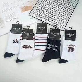 Outlet de fábrica, novedad, calcetines cortos de moda de diseño personalizado, calcetines cómodos de algodón puro para hombres y mujeres, superventas.