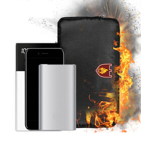 Portable Electronics Organizer Bag Small Travel Case for Power Bank USB Cable and Chargers Fireproof Accessory Storage