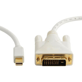 Câble Mini DisplayPort (Mini DP) vers DVI, Compatible Port Thunderbolt, Plaqué Or, 1,8 Mètres - Fabricant de Confiance