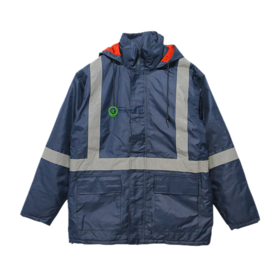 Safety Workwear Uniform Men Navy Blue Safety Jacket Padded Security Jacket Winter Work Coat for cold protection
