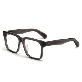 Hochwertige, Blaulicht filternde, ultraleichte, schlichte, quadratische, transparente Acetat-Brille, klassische optische Brillengestelle für Damen und Herren.