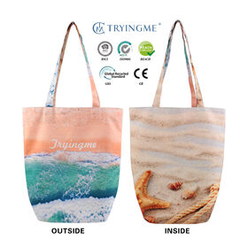 2026 Fashion Customized Two Layers of Fabric Colorful Printing One Shoulder Cotton Bag Canvas Tote Bag for Ladies