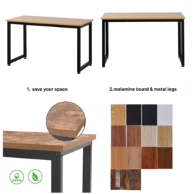 Modern Minimalist Simple Sturdy Versatile Rectangular Computer Table for Dining and Work Spaces