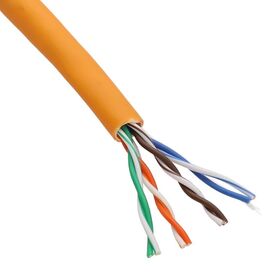 كابل Cat5e بطول 1000 قدم UTP Cat 5 نحاس صلب 0.51 مم سلك شبكة إيثرنت Lan بكميات كبيرة غلاف LSOH برتقالي لأجهزة شبكة إيثرنت