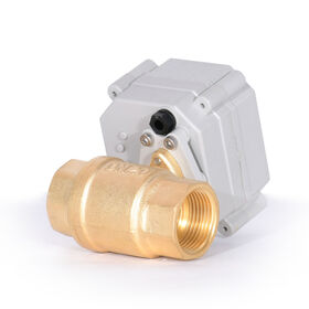 Válvula de bola motorizada eléctrica de latón de 2 vías Tonhe CR703 9-24VAC/DC de 3/4 de pulgada, dispositivo de control de flujo para ganadería
