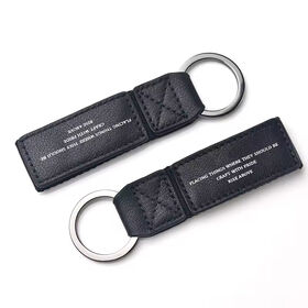 Gipyon Creative First Layer Cowhide Leather Car Keychain Customized Logo Pendant Business Gift for Men and Women